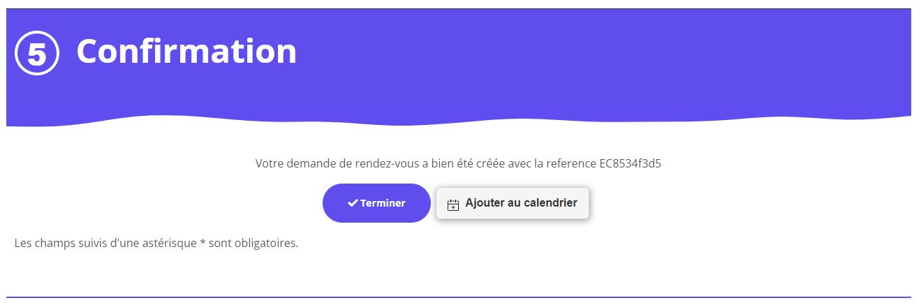 Confirmation après relecture