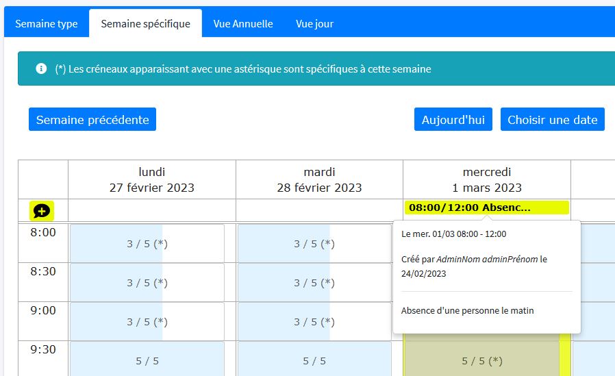 Afficher le calendrier et les rendez-vous
