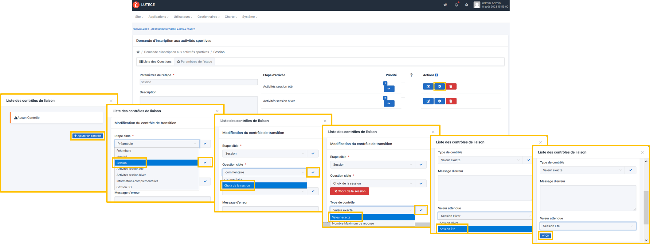 Liaison conditionnelle