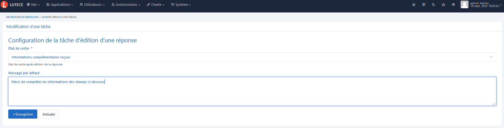 Info complémentaire - Config