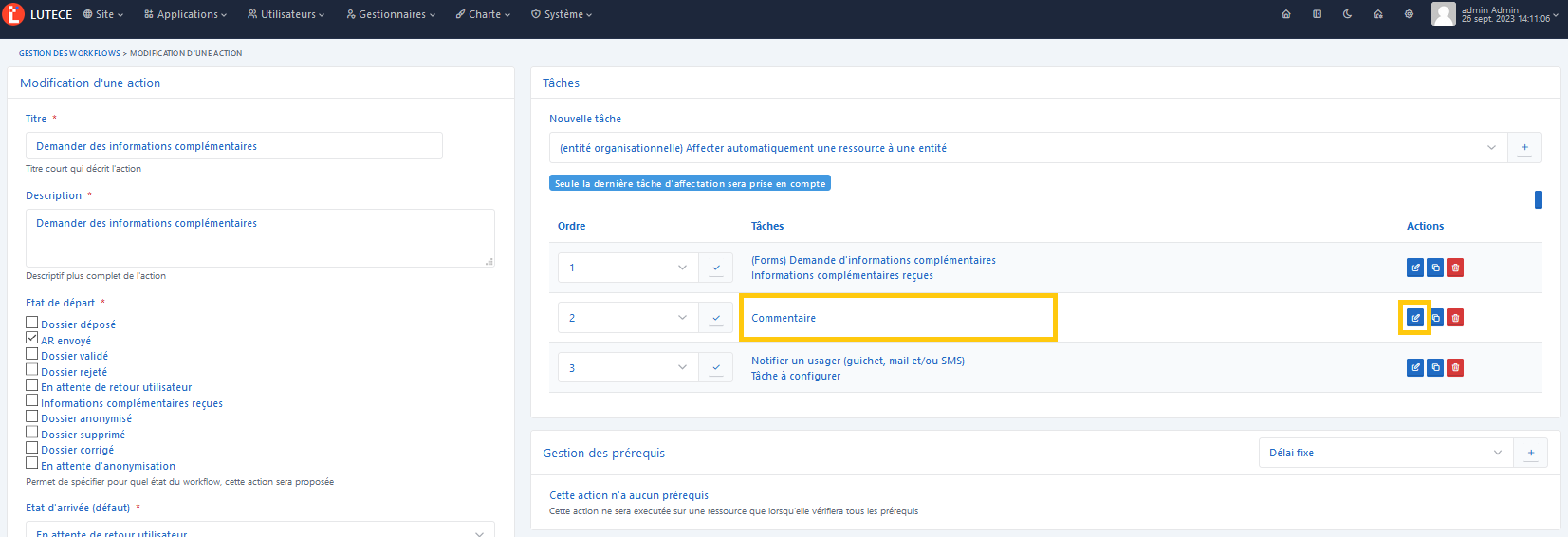 Commentaire - Modifier